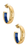 Jenny Bird Mavi Huggie Earrings In Metallic Gold
