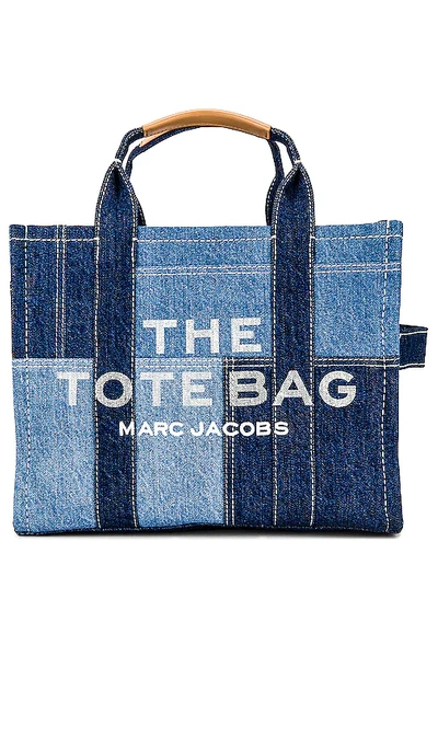 Marc Jacobs The Denim Small Tote Bag In Blue Denim