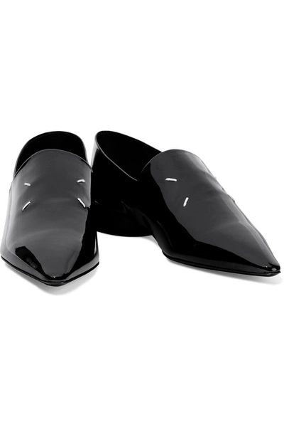 Maison Margiela Patent-leather Loafers In Black