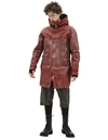 ISAAC SELLAM RED LEATHER PARKA,HESITANT/RECTO/H22/RED