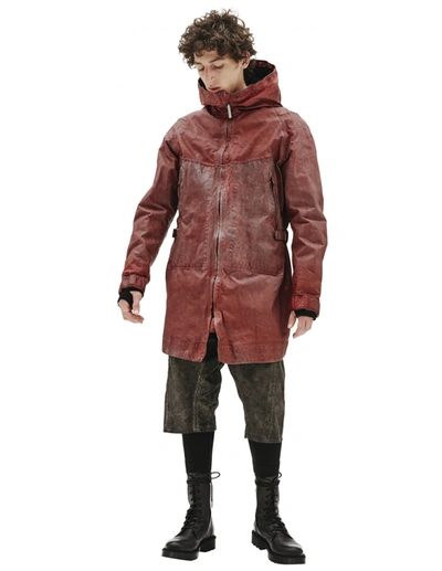 Isaac Sellam Red Leather Parka