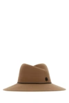 MAISON MICHEL MAISON MICHEL LOGO PLAQUE FEDORA HAT