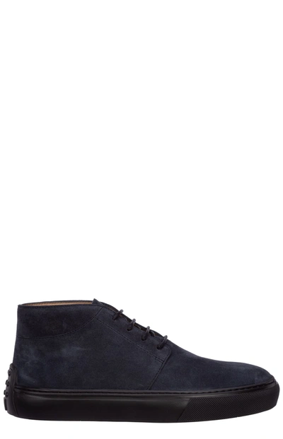 Tod's Desert Boot High-top Sneakers In Blue
