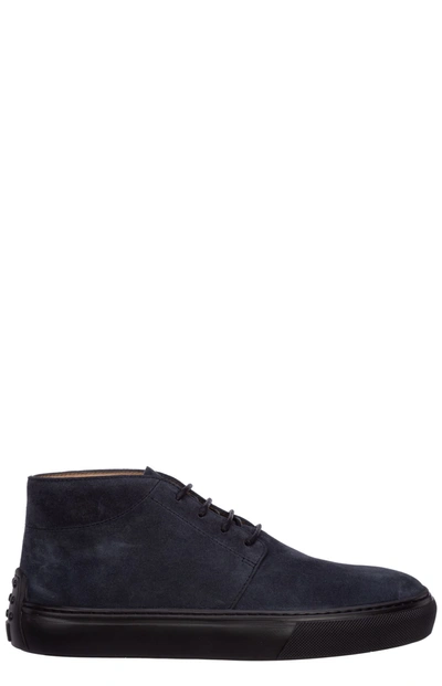 Tod's Desert Boot High-top Sneakers In Azul