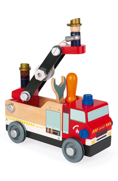 Janod Babies' Brico Diy Firetruck In Red