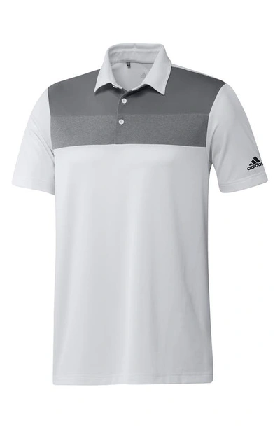 Adidas Golf Adidas Primegreen Colorblock Golf Polo In White