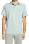 Vineyard Vines Stripe Sankaty Short Sleeve Performance Polo In Desert Green