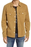 Allsaints Spotter Cotton Solid Regular Fit Button Down Camp Shirt In Mocha Brown