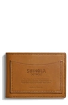 Shinola Vachetta Leather Pocket Bifold Wallet In Tan