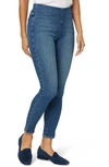 Nydj High Waist Side Slit Pull-on Ankle Skinny Jeans In Clean Allure