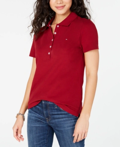 Tommy Hilfiger Polo Shirt In Crimson