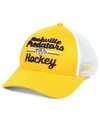 LIDS AUTHENTIC NHL HEADWEAR WOMEN'S NASHVILLE PREDATORS LOCKUP TRUCKER SNAPBACK CAP