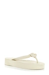 Gucci Pascar Gg Platform Flip Flop In Mystic White