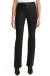 Jen7 Slim Bootcut Jeans In Black Coateddnu