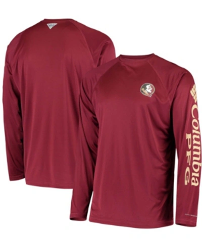 Columbia Men's Pfg Garnet Florida State Seminoles Terminal Tackle Omni-shade Long Sleeve T-shirt