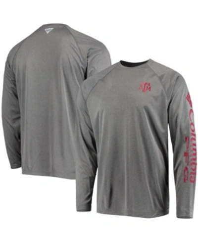 Columbia Men's Charcoal Texas A M Aggies Pfg Terminal Tackle Omni-shade Long Sleeve T-shirt