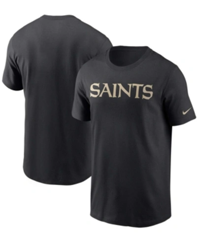 NIKE MEN'S BLACK NEW ORLEANS SAINTS TEAM WORDMARK T-SHIRT