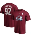 FANATICS MEN'S GABRIEL LANDESKOG BURGUNDY COLORADO AVALANCHE AUTHENTIC STACK NAME AND NUMBER T-SHIRT