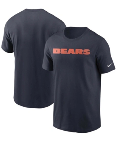 NIKE MEN'S NAVY CHICAGO BEARS TEAM WORDMARK T-SHIRT