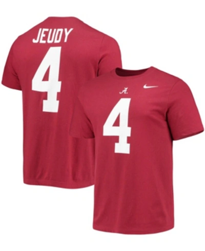 Nike Men's Jerry Jeudy Crimson Alabama Crimson Tide Name Number Alumni T-shirt