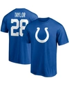 Fanatics Men's Jonathan Taylor Royal Indianapolis Colts Player Icon Name And Number T-shirt In Royal