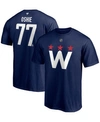 FANATICS MEN'S TJ OSHIE NAVY WASHINGTON CAPITALS 2020/21 ALTERNATE AUTHENTIC STACK NAME AND NUMBER T-SHIRT