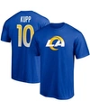 FANATICS MEN'S COOPER KUPP ROYAL LOS ANGELES RAMS PLAYER ICON NAME AND NUMBER T-SHIRT