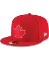 NEW ERA MEN'S SCARLET TORONTO BLUE JAYS 2017 AUTHENTIC COLLECTION ON-FIELD 59FIFTY FITTED HAT