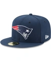 NEW ERA MEN'S NAVY NEW ENGLAND PATRIOTS TEAM LOGO OMAHA 59FIFTY FITTED HAT