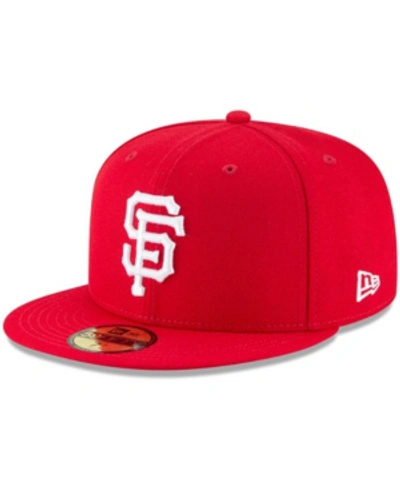 New Era Men's Red San Francisco Giants Fashion Color Basic 59fifty Fitted Hat