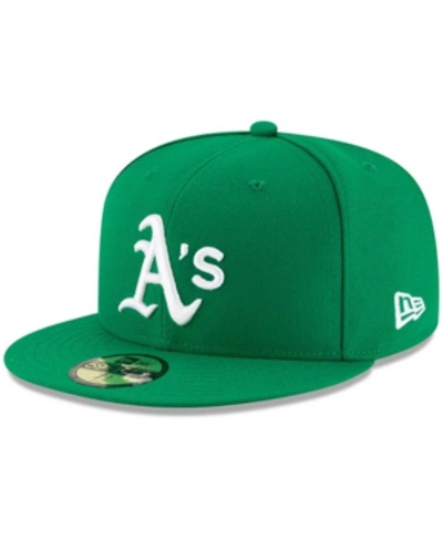 New Era Oakland Athletics Low Profile Ac Performance 59fifty Fitted Cap In Green