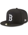 NEW ERA MEN'S BLACK BOSTON RED SOX 59FIFTY FITTED HAT
