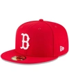 New Era Men's Red Boston Red Sox Fashion Color Basic 59fifty Fitted Hat In Red
