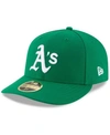 New Era Oakland Athletics Low Profile Ac Performance 59fifty Fitted Cap In Green