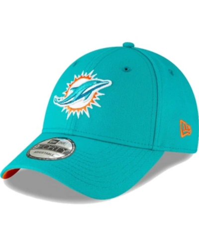 New Era Men's Aqua Miami Dolphins 9forty The League Adjustable Hat In Teal/orange