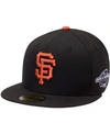 NEW ERA MEN'S BLACK SAN FRANCISCO GIANTS 2002 WORLD SERIES WOOL 59FIFTY FITTED HAT