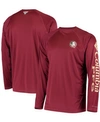 Columbia Men's Pfg Garnet Florida State Seminoles Terminal Tackle Omni-shade Long Sleeve T-shirt In Garnet