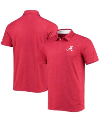 Columbia Men's Crimson Alabama Crimson Tide Tech Trail Space Dye Omni-shade Polo