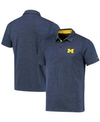 Columbia Men's Navy Michigan Wolverines Tech Trail Space Dye Omni-shade Polo In Navy