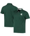 COLUMBIA MEN'S GREEN MICHIGAN STATE SPARTANS TECH TRAIL SPACE DYE OMNI-SHADE POLO