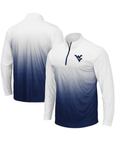 Colosseum Men's Navy West Virginia Mountaineers Magic Team Logo Quarter-zip Jacket