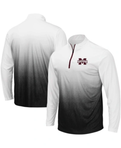 Colosseum Men's Gray Mississippi State Bulldogs Magic Team Logo Quarter-zip Jacket