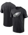 Nike Men's Philadelphia Eagles Dri-fit Cotton Essential Logo T-shirt In Black
