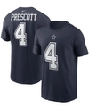 Nike Men's Dak Prescott Navy Dallas Cowboys Name And Number T-shirt In Navy