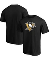Fanatics Men's Black Pittsburgh Penguins Team Primary Logo T-shirt In Black