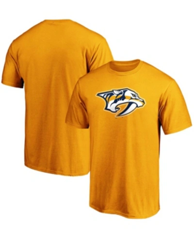 Fanatics Men's Gold Nashville Predators Team Primary Logo T-shirt