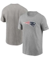 NIKE MEN'S HEATHERED GRAY NEW ENGLAND PATRIOTS PRIMARY LOGO T-SHIRT