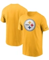 NIKE MEN'S GOLD PITTSBURGH STEELERS PRIMARY LOGO T-SHIRT