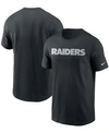 Nike Men's Black Las Vegas Raiders Team Wordmark T-shirt In Black