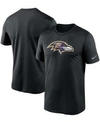 NIKE MEN'S BIG AND TALL BLACK BALTIMORE RAVENS LOGO ESSENTIAL LEGEND PERFORMANCE T-SHIRT